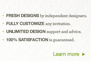 Fresh designs, customize and invitation, unlimited design