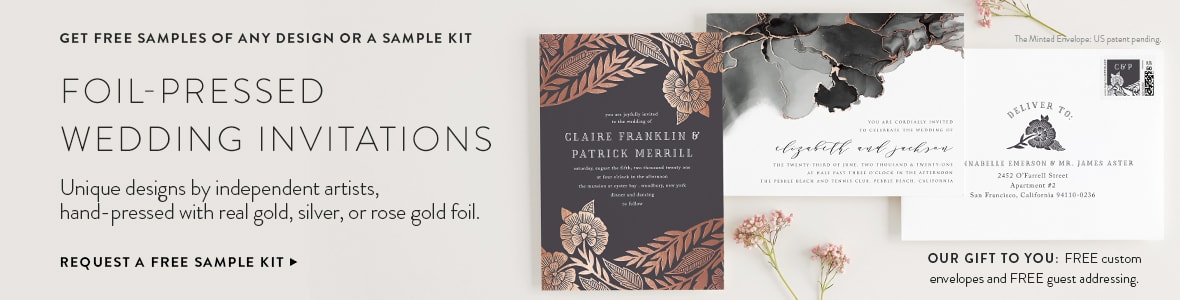 Foil Pressed Wedding Invitations | Minted