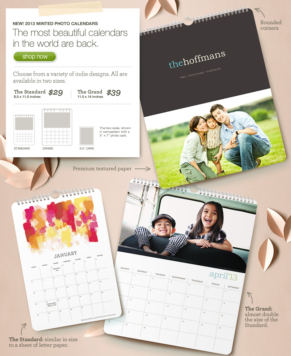 Coming soon: Minted's photo calendar