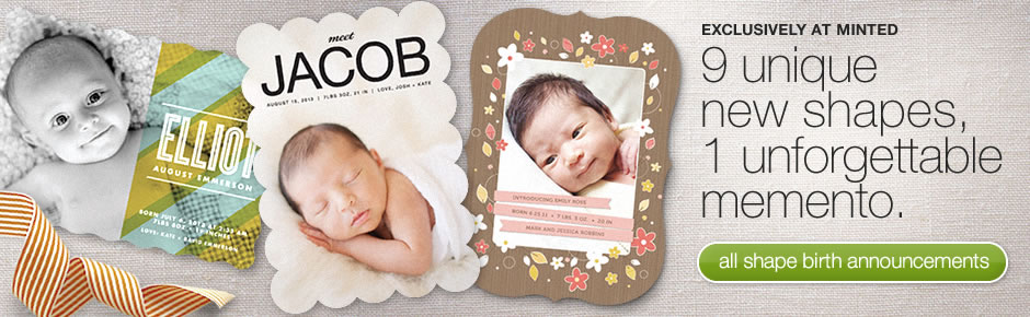 Custom Birth Announcement Shapes