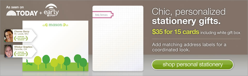personalized stationery