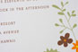 chocolate brown / sage green / yellow / poppy orange