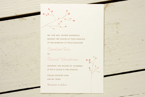Blossom Wedding Invitations by Blonde