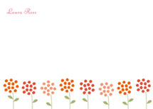Dot Flowers Personalized Stationery, by Blonde