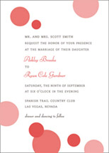 Pink Bubbles Wedding Invitations, by Blonde