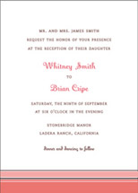 Pink Hampton Stripe Wedding Invitations, by Blonde