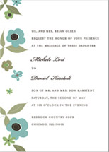 Sage Flora Wedding Invitations, by Blonde