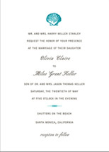 Shell Wedding Invitations, by Blonde