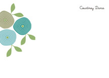 Round Flowers Personalized Stationery, by Blonde