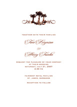 Palm Wedding Invitations, by Cat Seto