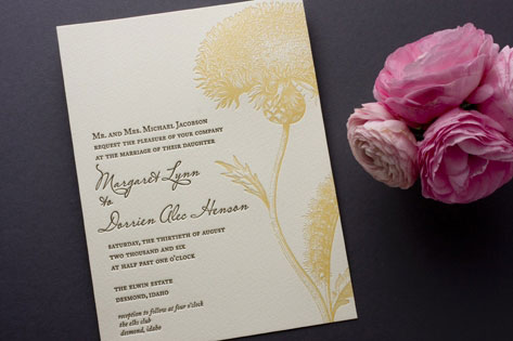 Botanical Bijoux Wedding Invitations