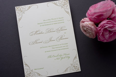 Black Tied Wedding Invitations