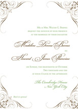 Black Tied Wedding Invitations, by CECI New York