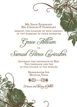 Botanical Vintage Rose Wedding Invitations, by CECI New York