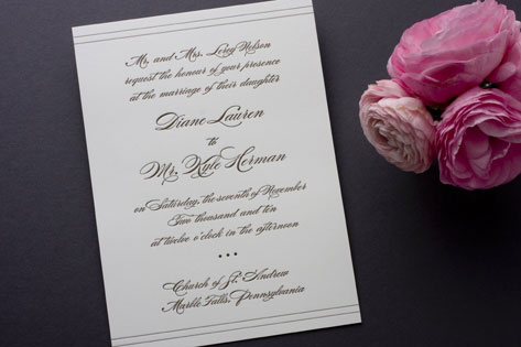Classic Noir Allure Wedding Invitations