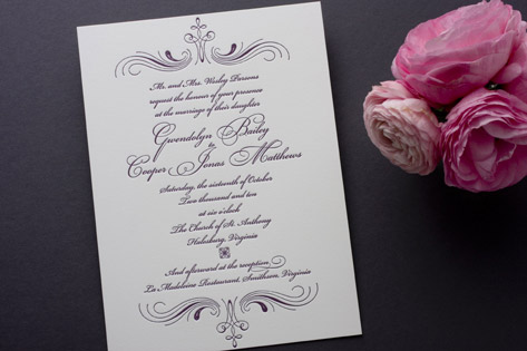 Vintage Mademoiselle Wedding Invitations