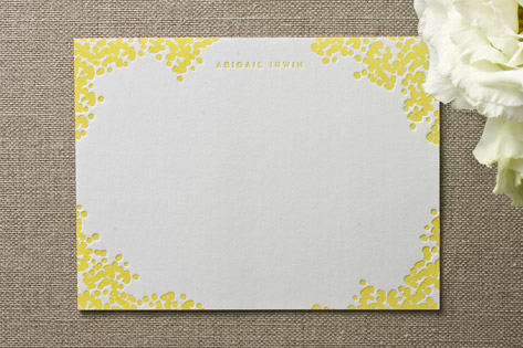 Cheree Berry Blooming Border Personalized Stationery