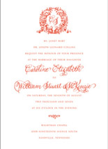 Acanthus Monogram Wedding Invitations, by Dauphine Press