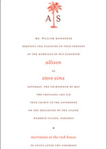 Palm Beach Monogram Wedding Invitations, by Dauphine Press