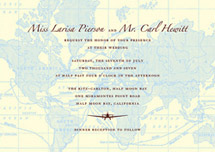 World Traveler Wedding Invitations, by Dauphine Press