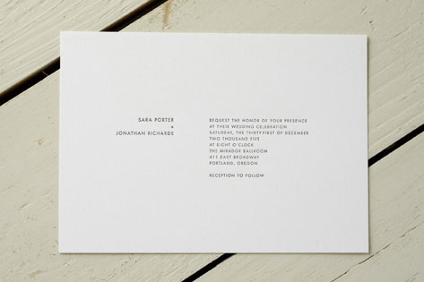 Manhattan Wedding Invitations by Egg Press