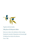 Olea Wedding Invitations, by Egg Press