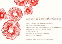 Poppies Wedding Invitations, by Egg Press