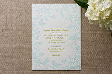 Garden Aviary Wedding Invitations
