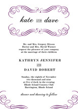 Champagne Swirl Wedding Invitations, by The Happy Envelope