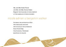Contemporary Swirl Edge Wedding Invitations, by The Happy Envelope