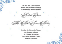Floral Corners Wedding Invitations, by The Happy Envelope