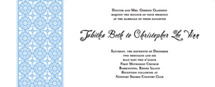 Floral Pattern Stripe Wedding Invitations, by The Happy Envelope