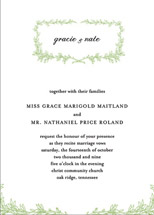 Garden Wreath Wedding Invitations, by The Happy Envelope