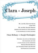 Mod Victorian Frame Wedding Invitations, by The Happy Envelope