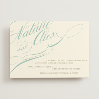 Winter Flourish Wedding Announcements