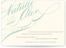 Winter Flourish Wedding Announcements