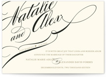 Winter Flourish Wedding Announcements