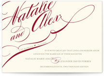 Winter Flourish Wedding Announcements