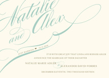 Winter Flourish Wedding Announcements