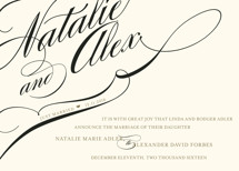 Winter Flourish Wedding Announcements