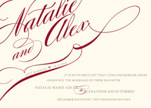 Winter Flourish Wedding Announcements