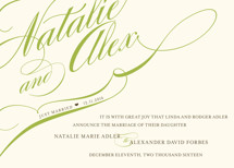 Winter Flourish Wedding Announcements