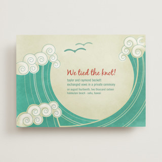BLOCK PRINT WAVES Wedding Announcements