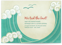 BLOCK PRINT WAVES Wedding Announcements