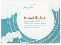 BLOCK PRINT WAVES Wedding Announcements