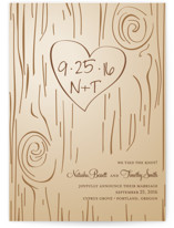 Fall Carving Wedding Announcements