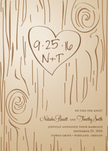 Fall Carving Wedding Announcements