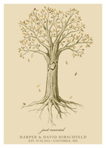 Carved Tree Wedding Announcements