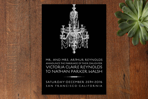 Chandelier Wedding Announcements