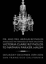 Chandelier Wedding Announcements